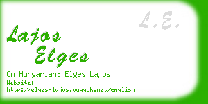 lajos elges business card